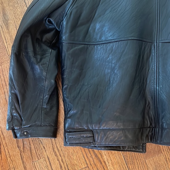 Mens Kenneth Cole Leather bonnet jacket ! Black Size Large - Picture 5 of 9